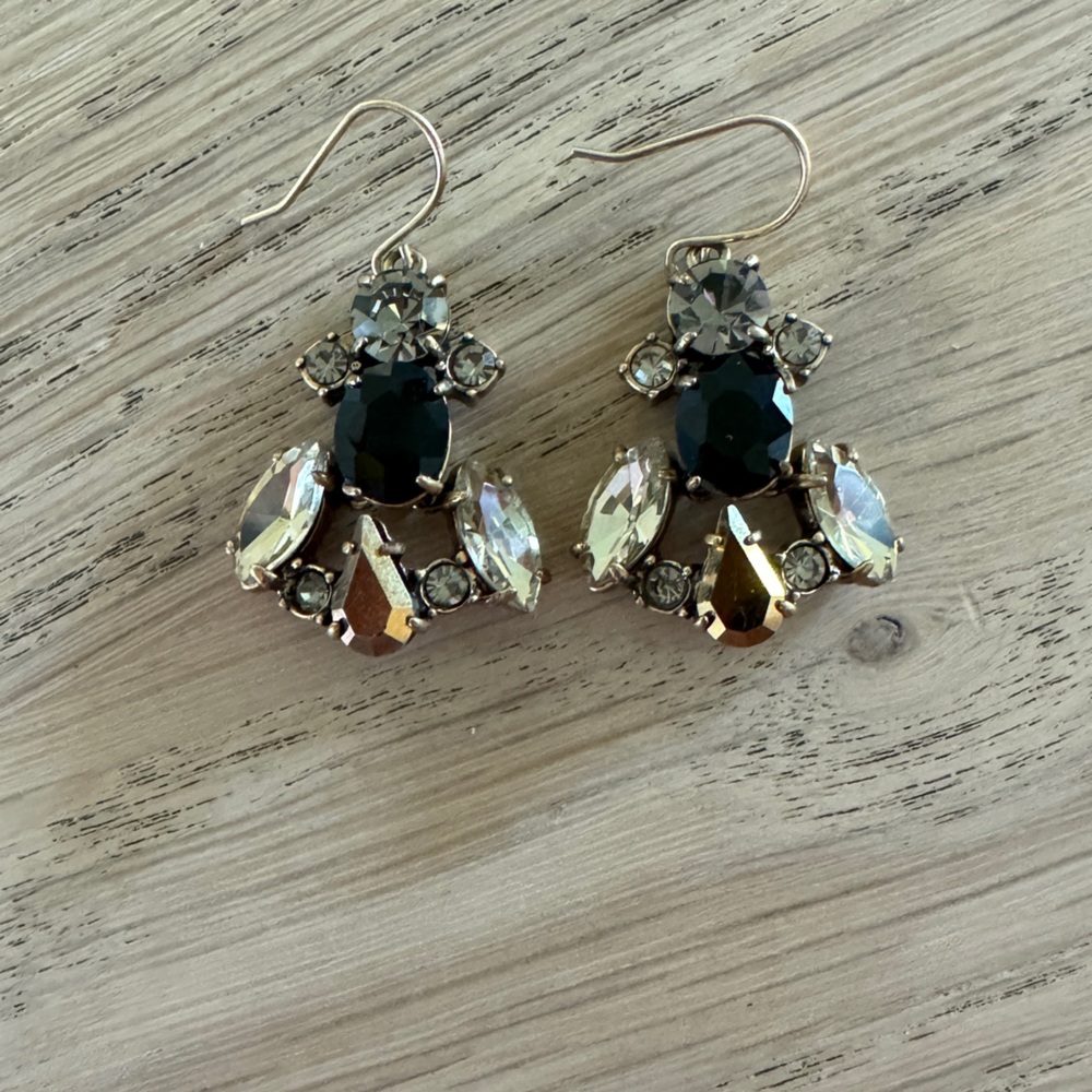 J Crew Drop Dangle gem Earrings